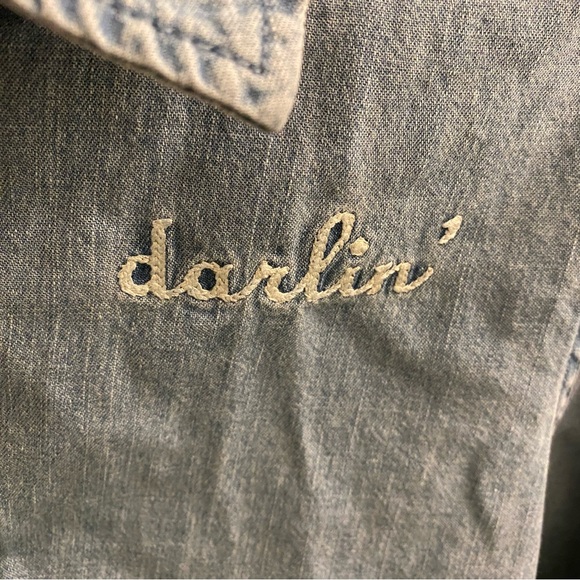 Draper James Denim Long Sleeve Size 2 - Picture 4 of 7